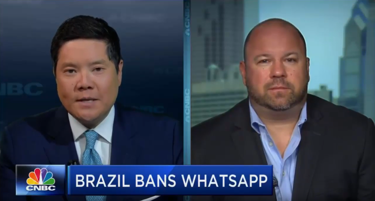 1view CEO Ken Wisnefski | Brazil What's App Shutdown | CNBC